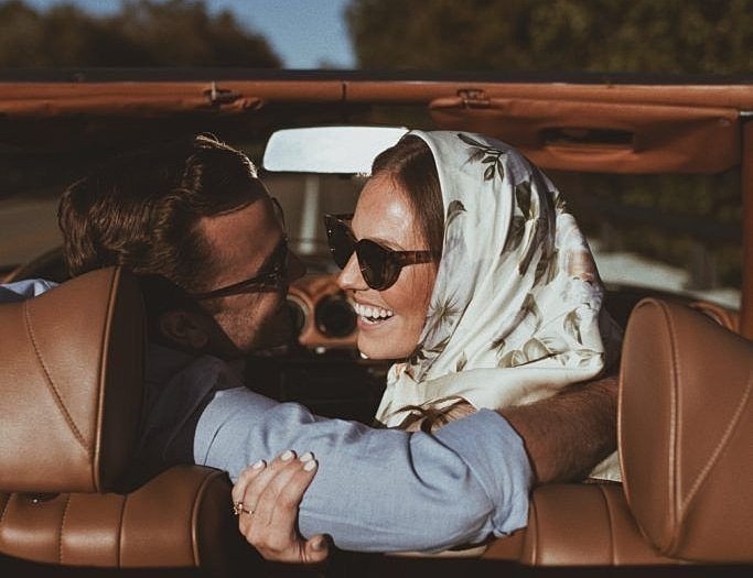 couple driving