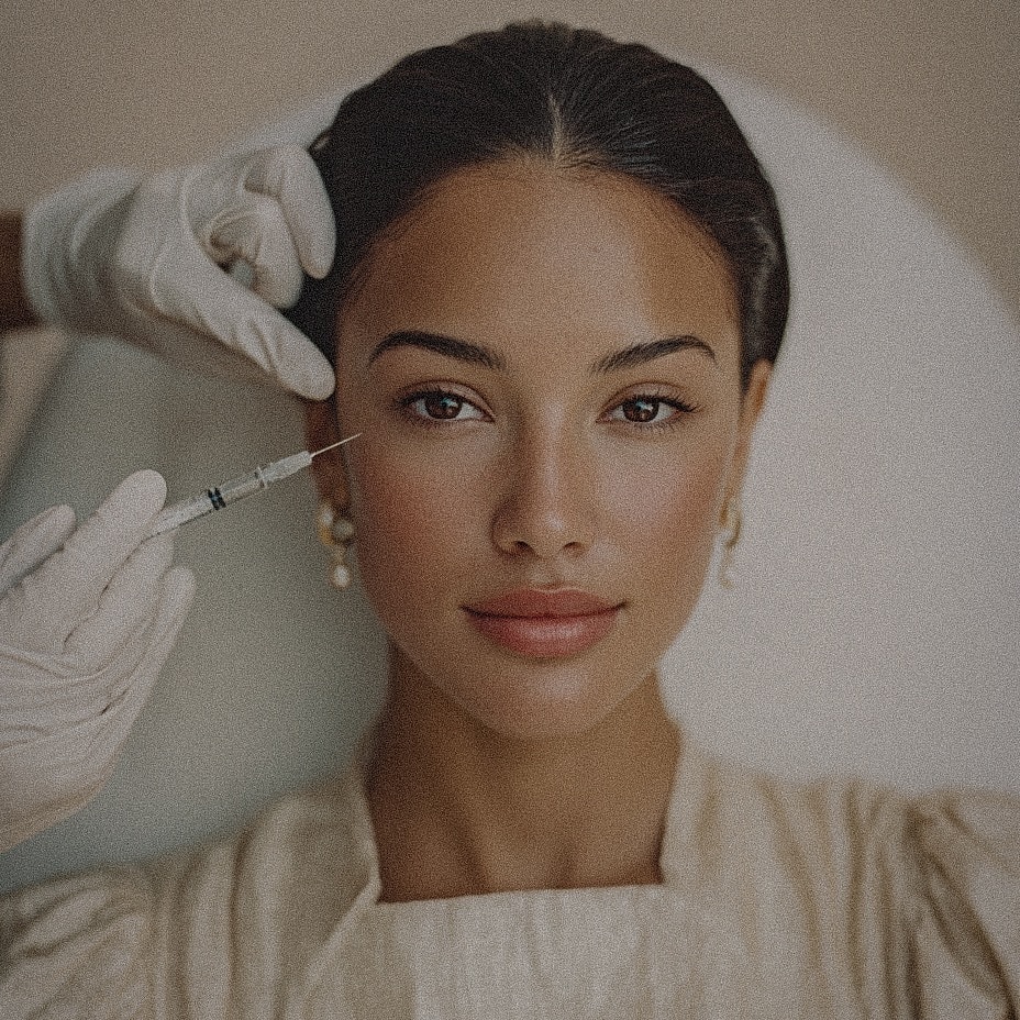 Smiling woman with blonde hair against neutral background.